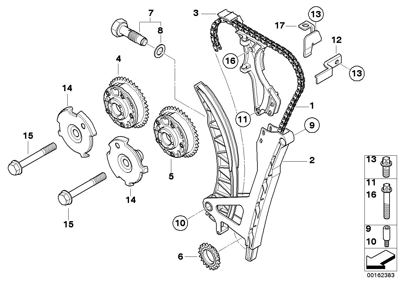 BMW 11 31 7 542 837 - Sadales vārpstas piedziņas ķēdes komplekts autodraugiem.lv