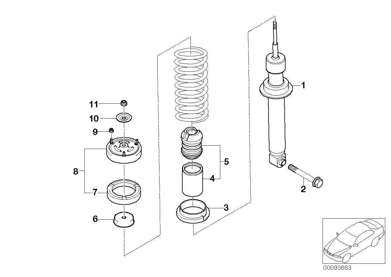 BMW 33536753765 - Amortizatora statnes balsts autodraugiem.lv