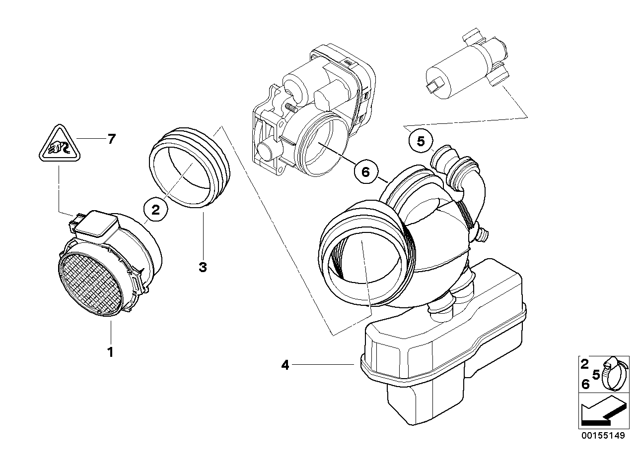 BMW 13 62 7 566 983 - Gaisa masas mērītājs autodraugiem.lv