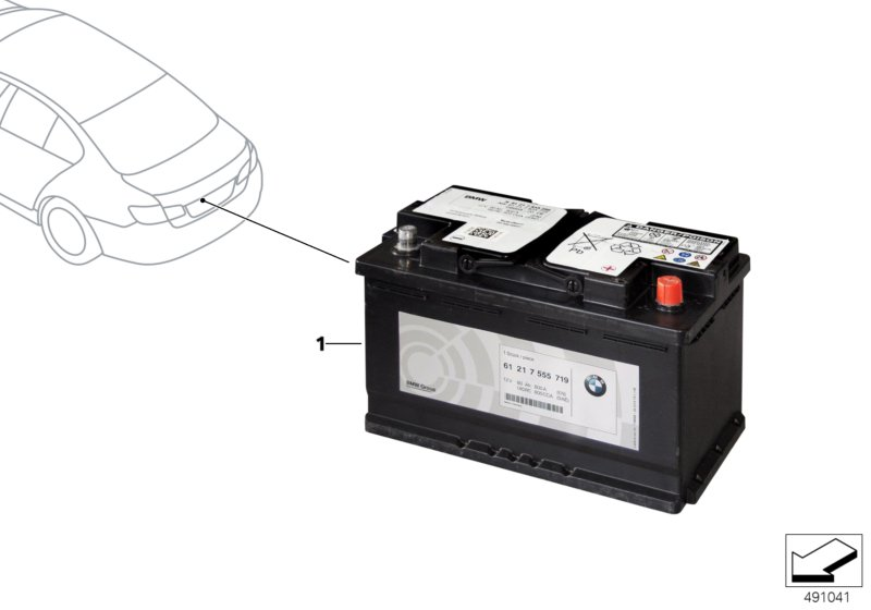 BMW 61216805461 - Startera akumulatoru baterija autodraugiem.lv