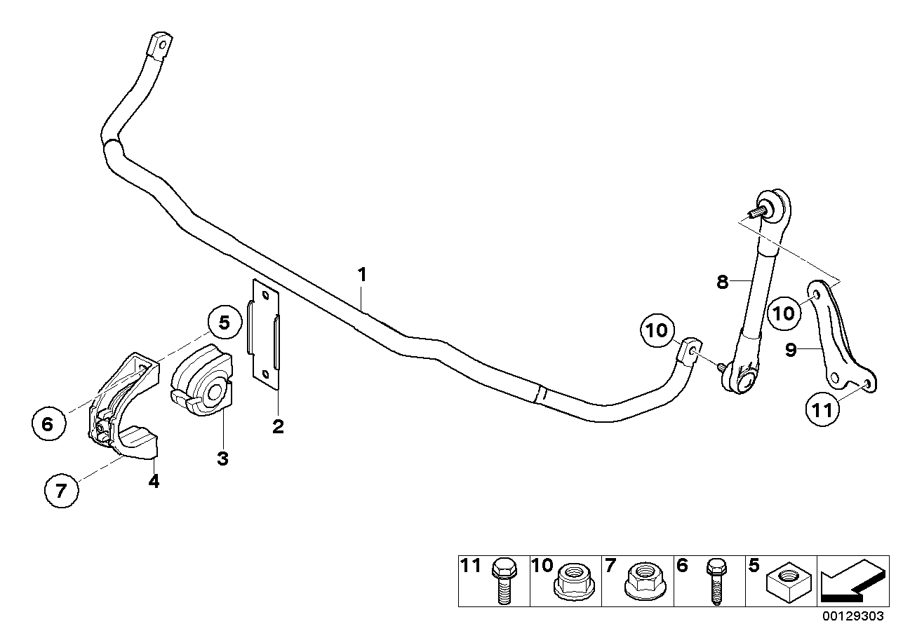 BMW 31 35 6 764 113 - Bukse, Stabilizators autodraugiem.lv