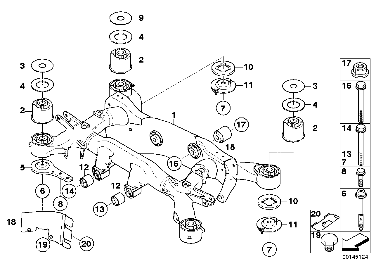 BMW 33 30 6 760 652 - Remkomplekts, Balstiekārtas svira autodraugiem.lv