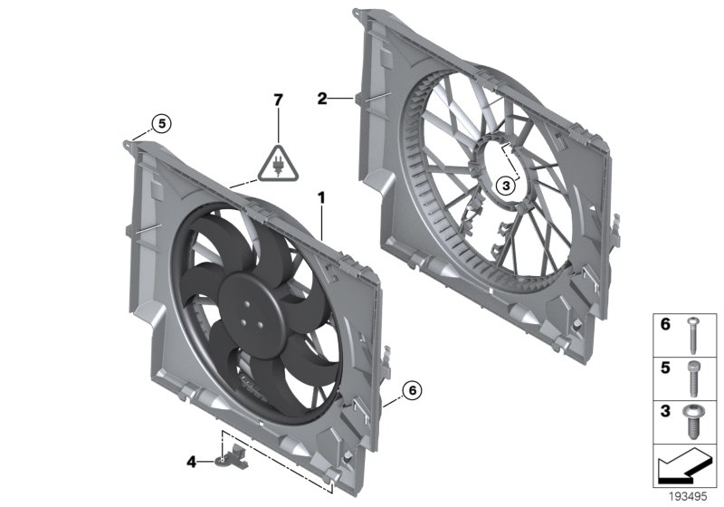 BMW 17427801993 - Ventilators, Motora dzesēšanas sistēma autodraugiem.lv