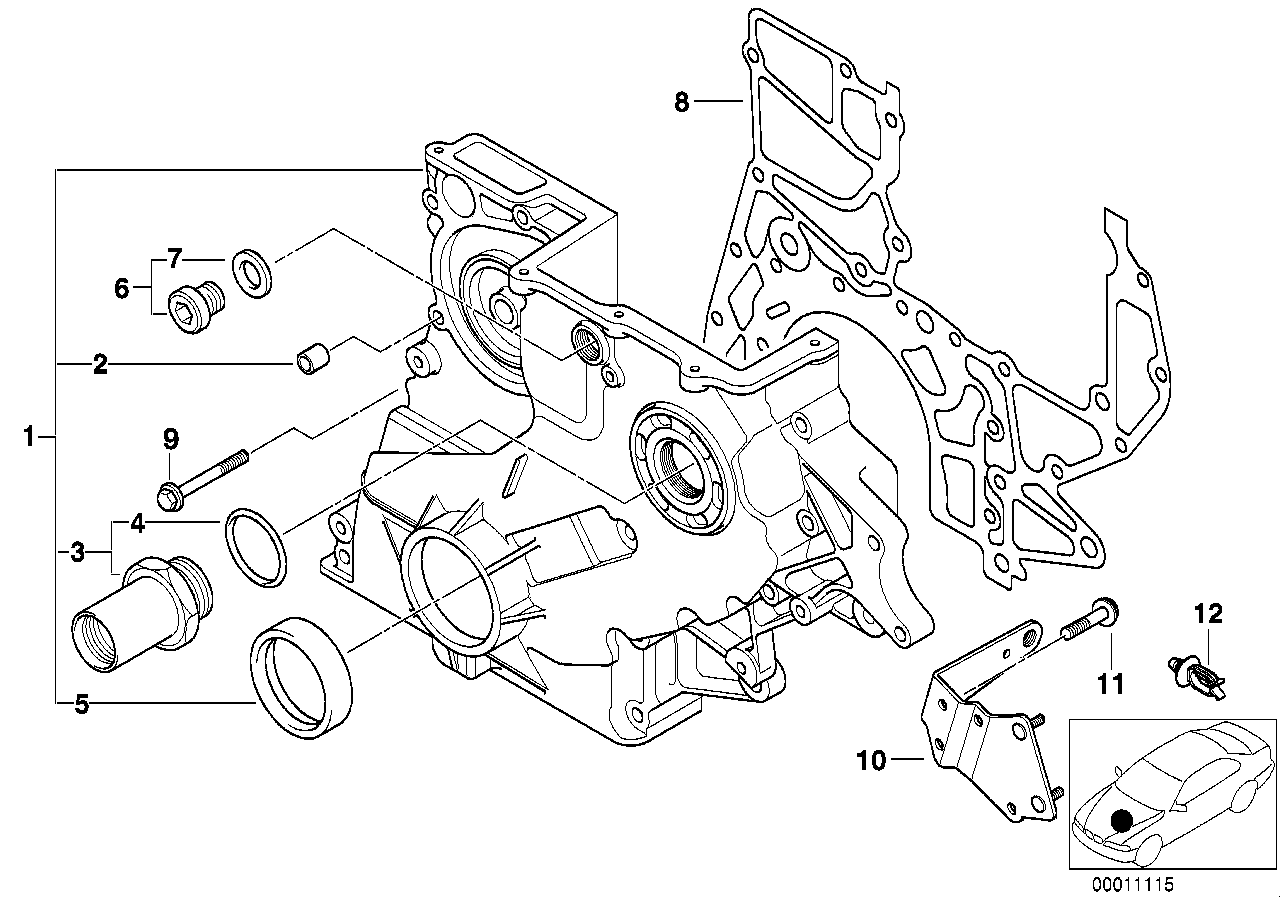 BMW 11 14 2 249 532 - Vārpstas blīvgredzens, Kloķvārpsta autodraugiem.lv