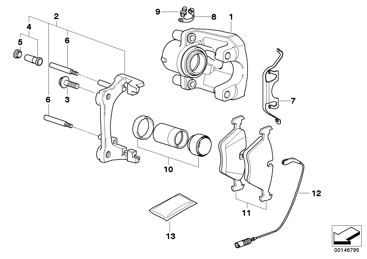 BMW 34216869617 - Virzītājčaulu komplekts, Bremžu suports autodraugiem.lv