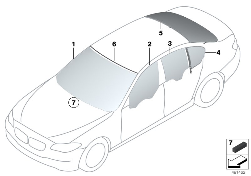 BMW 51357311247 - Durvju stikls autodraugiem.lv