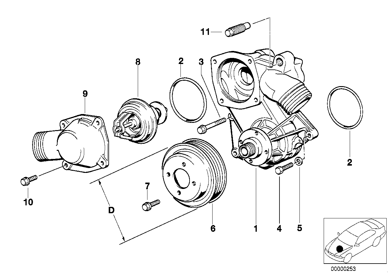 BMW 11 51 0 007 040 - Ūdenssūknis autodraugiem.lv