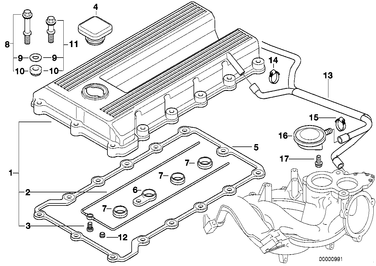 BMW 11 12 1 743 294 - Vāciņš, Eļļas ieliešanas kakliņš autodraugiem.lv