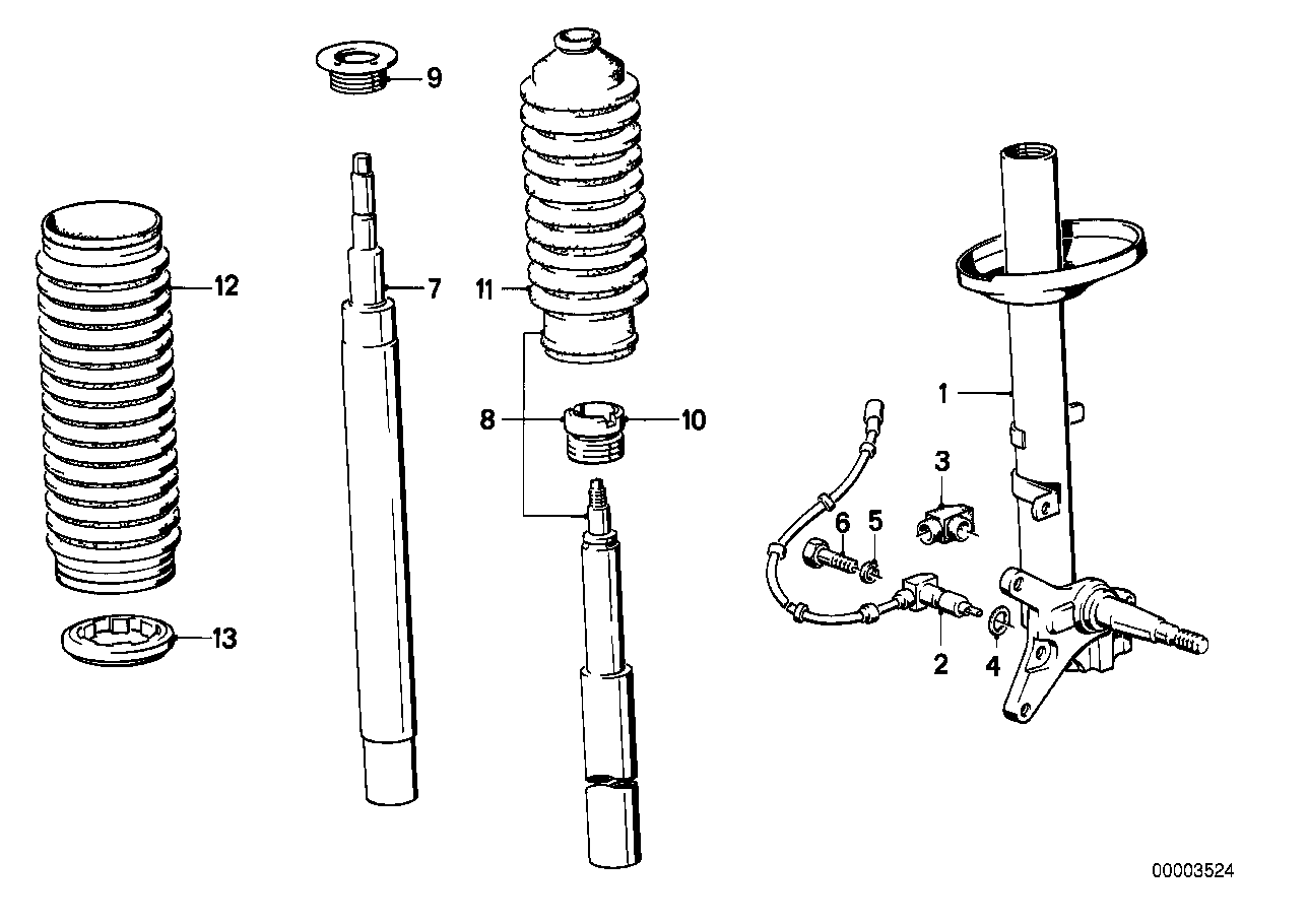 BMW 31321128548 - Aizsargvāciņš / Putekļusargs, Amortizators autodraugiem.lv