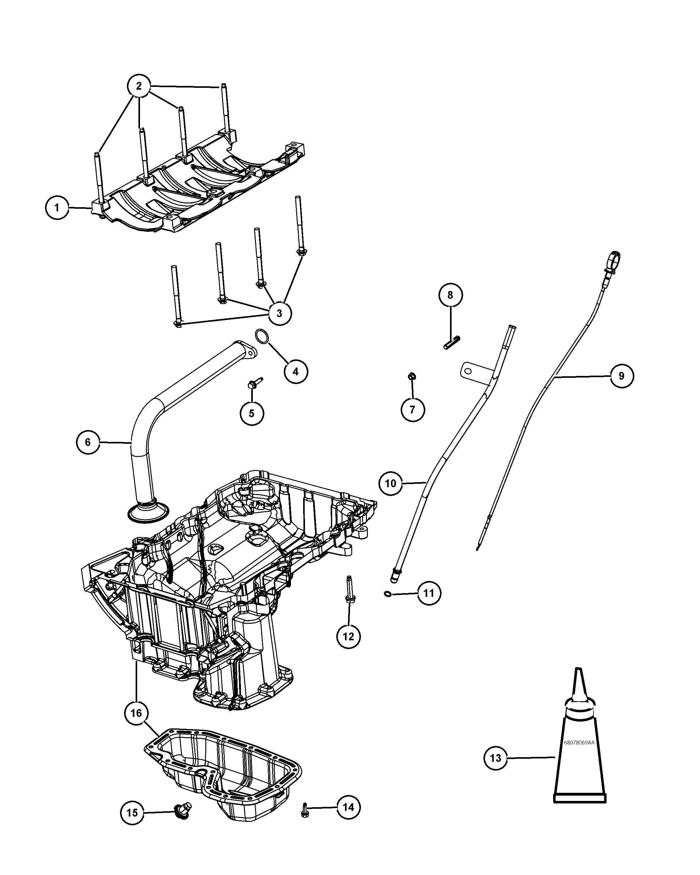 Chrysler 68082 860AA - Blīve, Eļļas vācele autodraugiem.lv