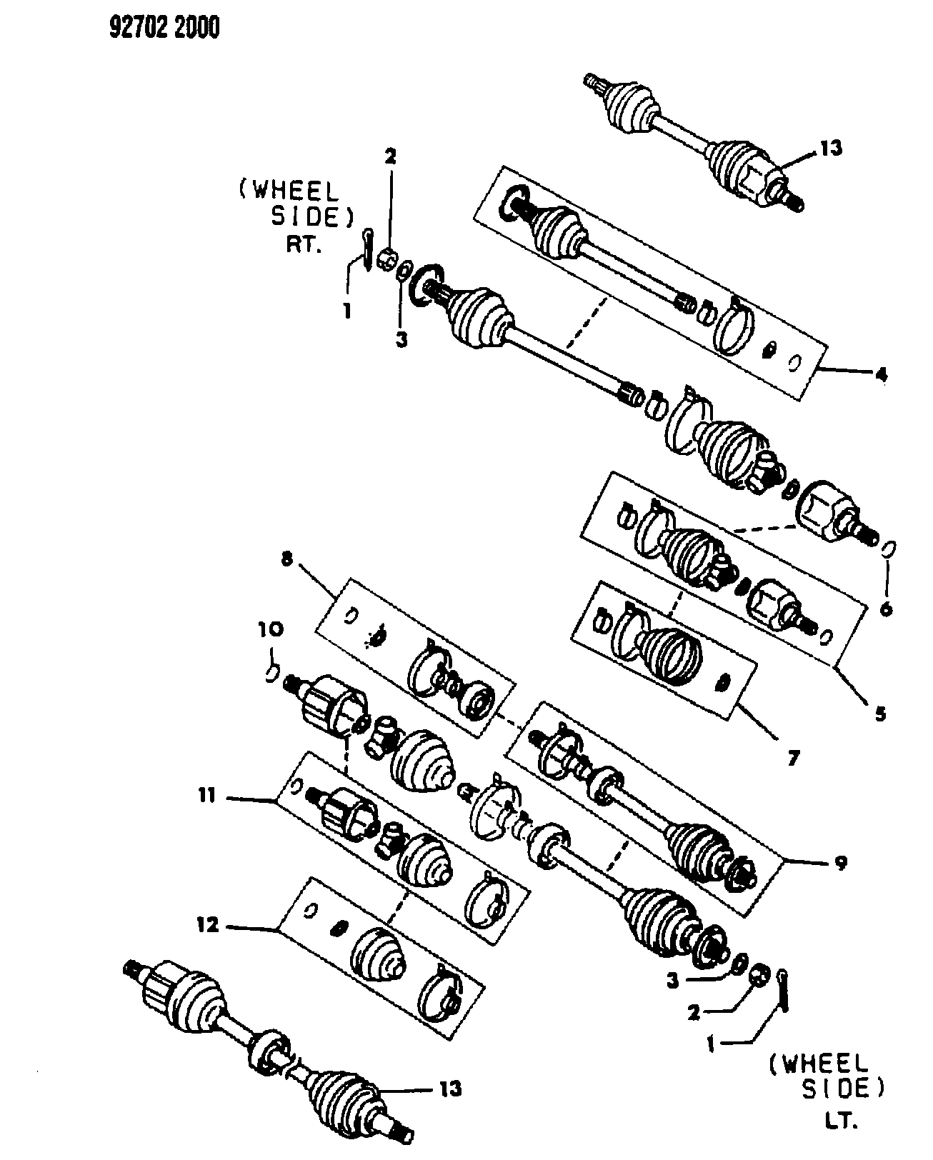 Mitsubishi MB89 6312 - Šarnīru komplekts, Piedziņas vārpsta autodraugiem.lv