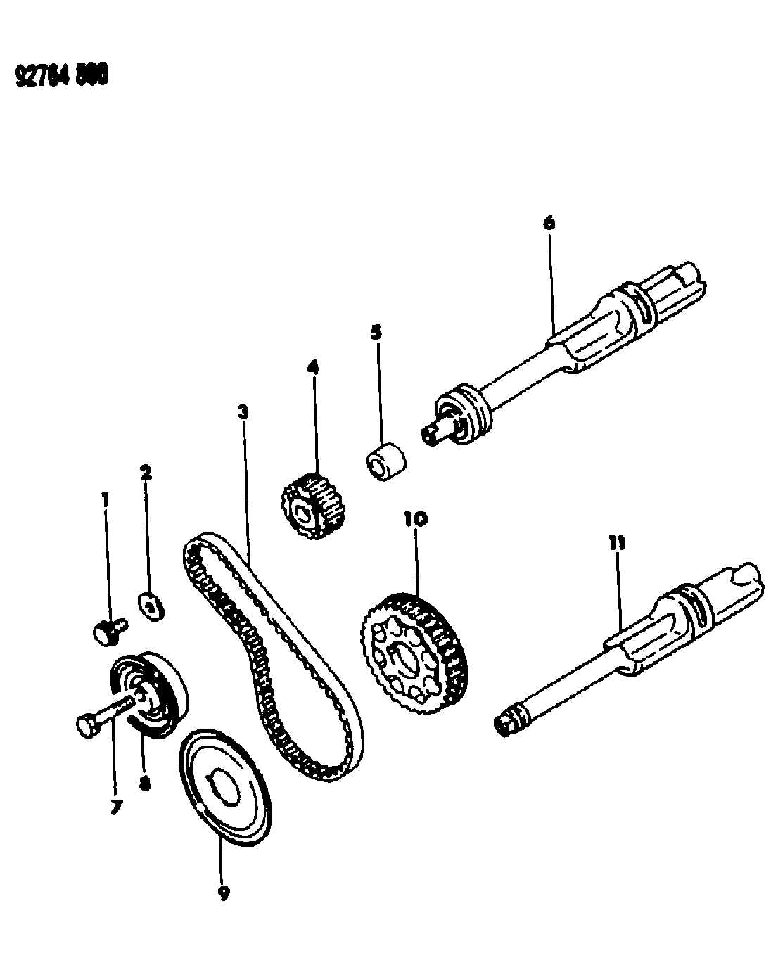 Hyundai MD12 8765 - Spriegotājrullītis, Gāzu sadales mehānisma piedziņas siksna autodraugiem.lv