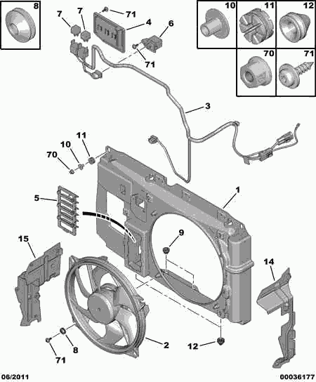 PEUGEOT (DF-PSA) 1308 Z7 - Ventilators, Motora dzesēšanas sistēma autodraugiem.lv