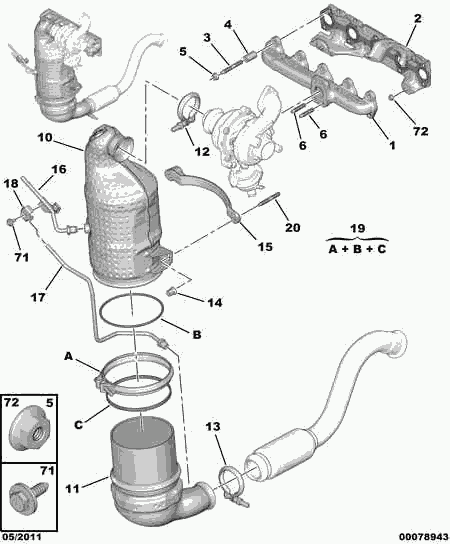 PEUGEOT 98 034 218 80 - Nosēdumu / Daļiņu filtrs, Izplūdes gāzu sistēma autodraugiem.lv