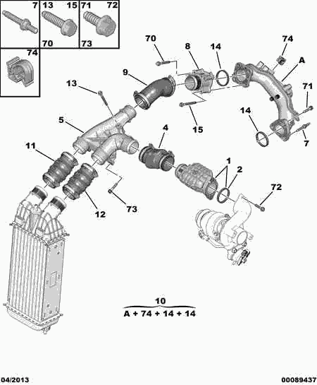 CITROËN/PEUGEOT 98 012 805 80 - Pūtes sistēmas gaisa caurule autodraugiem.lv