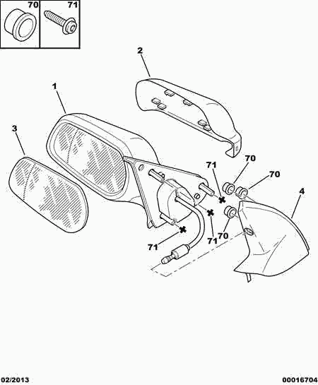 CITROËN 8148 TE - Ārējais atpakaļskata spogulis autodraugiem.lv