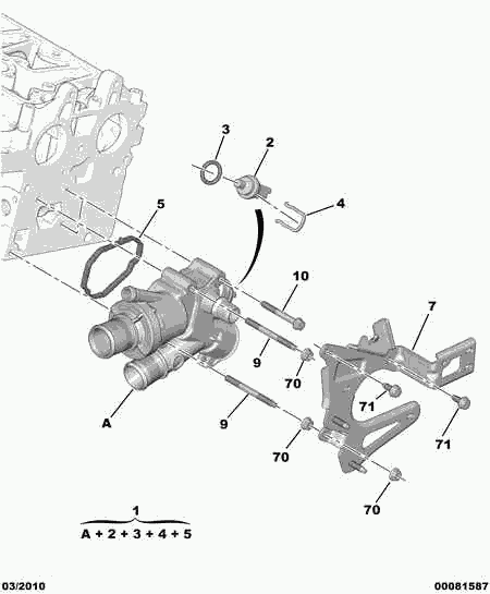 FORD 98 036 487 80 - Termostats, Dzesēšanas šķidrums autodraugiem.lv