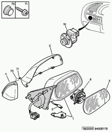 CITROËN 8149 GL - Ārējais atpakaļskata spogulis autodraugiem.lv