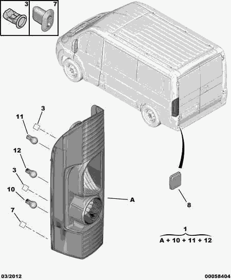 PEUGEOT 16 066 640 80 - Aizmugurējais lukturis autodraugiem.lv