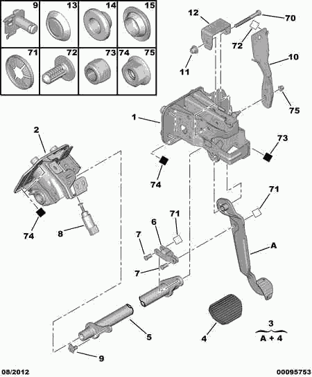 PEUGEOT 4534.40 - Bremžu signāla slēdzis autodraugiem.lv