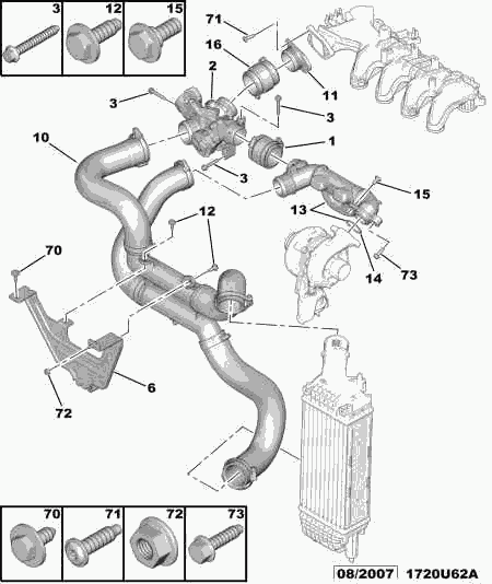 PEUGEOT 1440.57 - Pūtes sistēmas gaisa caurule autodraugiem.lv