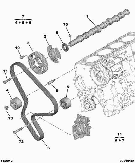 CITROËN/PEUGEOT 0831 K9 - Zobsiksnas komplekts autodraugiem.lv