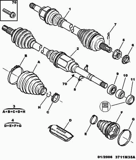 PEUGEOT 3272 QW - Piedziņas vārpsta autodraugiem.lv