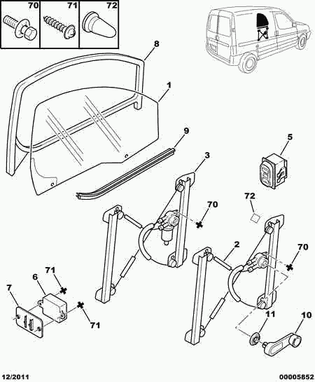 CITROËN 9221 G3 - Stikla pacelšanas mehānisms autodraugiem.lv