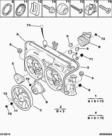 PEUGEOT 1253 J4 - Ventilators, Motora dzesēšanas sistēma autodraugiem.lv