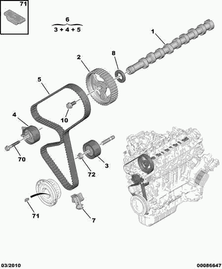 Lancia 16 069 489 80 - Spriegotājrullītis, Gāzu sadales mehānisma piedziņas siksna autodraugiem.lv