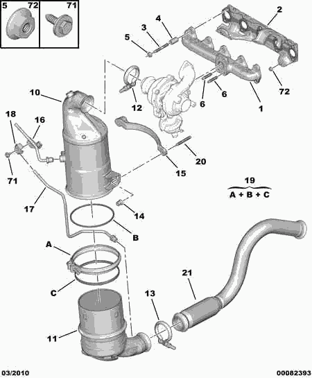 CITROËN/PEUGEOT 1706 V8 - Izplūdes caurule autodraugiem.lv