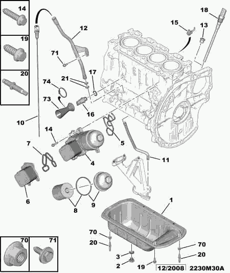 CITROËN/PEUGEOT 1103 P0 - Eļļas radiators, Motoreļļa autodraugiem.lv