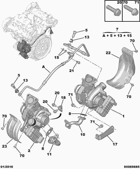 CITROËN/PEUGEOT 0380.25 - OIL RETURN TUBE SEAL autodraugiem.lv