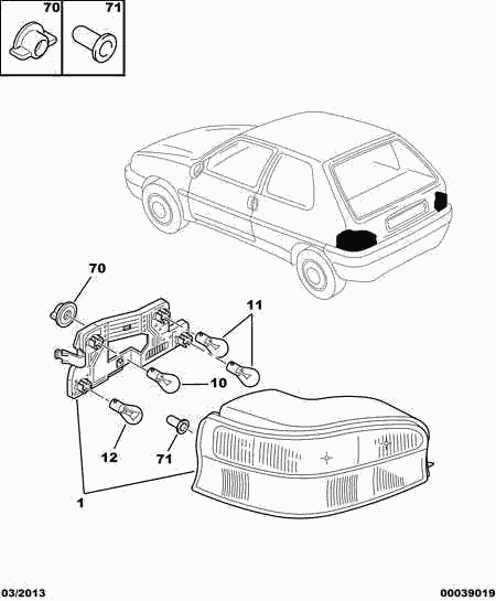 CITROËN 6350 F7 - Aizmugurējais lukturis autodraugiem.lv