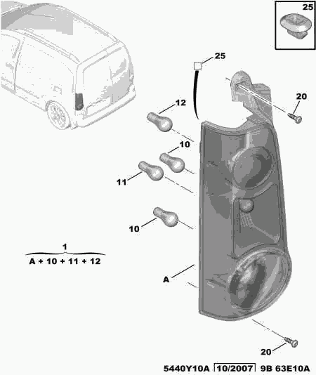 CITROËN 6350 FJ - Aizmugurējais lukturis autodraugiem.lv