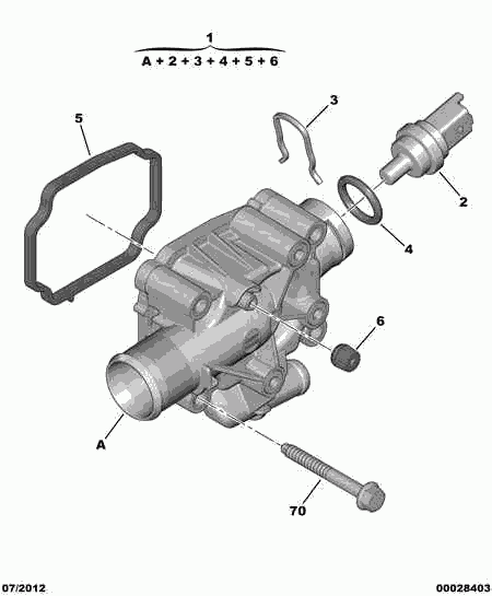 CITROËN 1336 Z0 - Termostats, Dzesēšanas šķidrums autodraugiem.lv