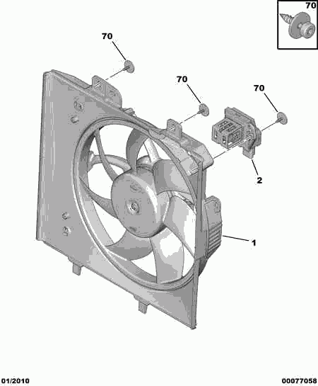 CITROËN 1253 P8 - Ventilators, Motora dzesēšanas sistēma autodraugiem.lv