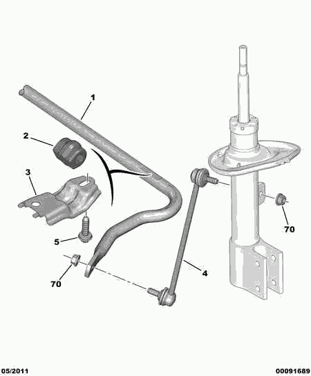 CITROËN/PEUGEOT 5087 57 - Stiepnis / Atsaite, Stabilizators autodraugiem.lv