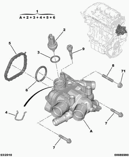 PEUGEOT (DF-PSA) 1336 Z6 - Termostats, Dzesēšanas šķidrums autodraugiem.lv