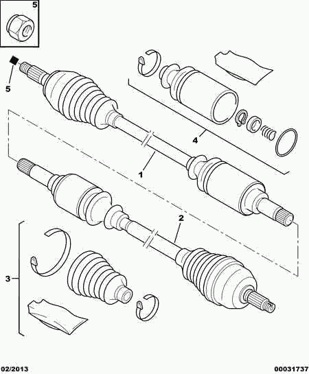 PEUGEOT 3272 W8 - Piedziņas vārpsta autodraugiem.lv