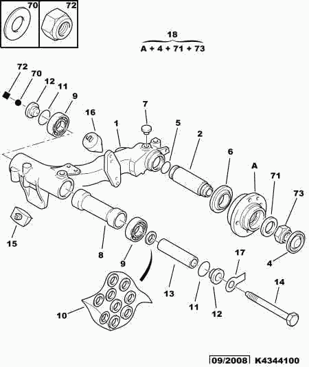 PEUGEOT 75 472 408 - Remkomplekts, Balstiekārtas svira autodraugiem.lv