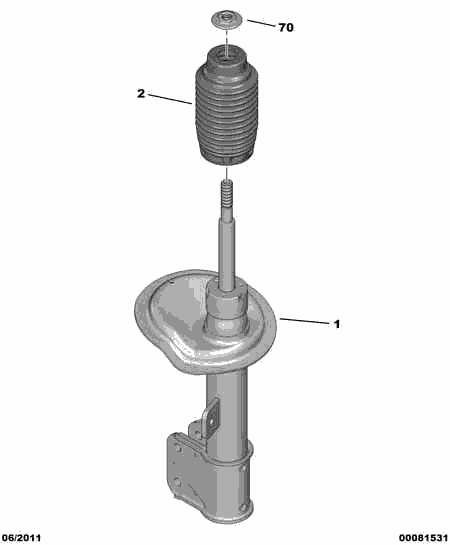 AL-KO 5202 WL - FRONT SUSPENSION SHOCK-ABSORB; LEFT autodraugiem.lv