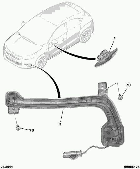 CITROËN/PEUGEOT 6325 G6 - Ārējais atpakaļskata spogulis autodraugiem.lv