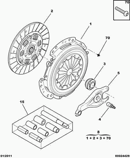 CITROËN 2052 A3 - Sajūga komplekts autodraugiem.lv