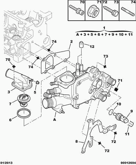 CITROËN/PEUGEOT 1336 S4 - Dzesēšanas šķidruma caurule autodraugiem.lv