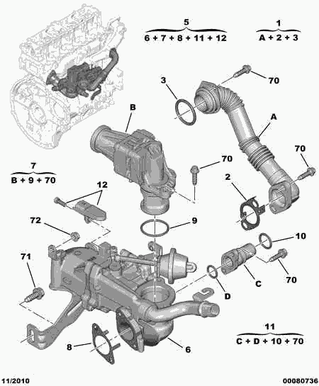 CITROËN 1626 44 - Radiators, Izplūdes gāzu recirkulācija autodraugiem.lv