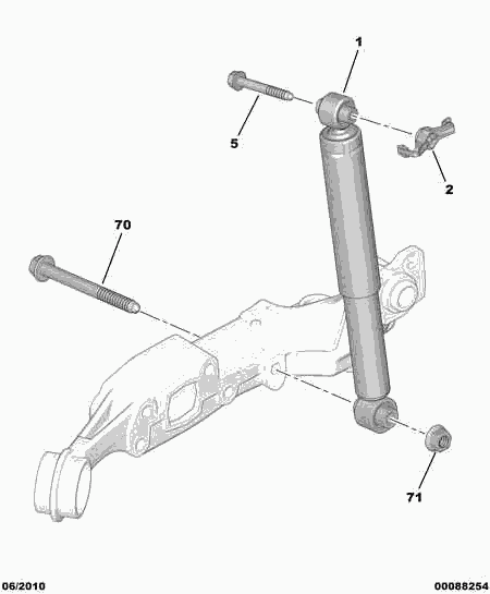 PEUGEOT 5206.CY - REAR SUSPENSION SHOCK-ABSORBER autodraugiem.lv