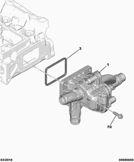 Opel 1336 AX - ENGINE WATER OUTLET TANK autodraugiem.lv