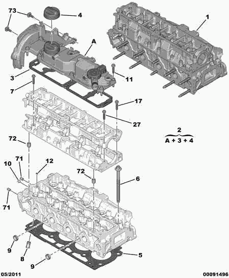 PEUGEOT 0248.S0 - Cilindru galvas vāks autodraugiem.lv