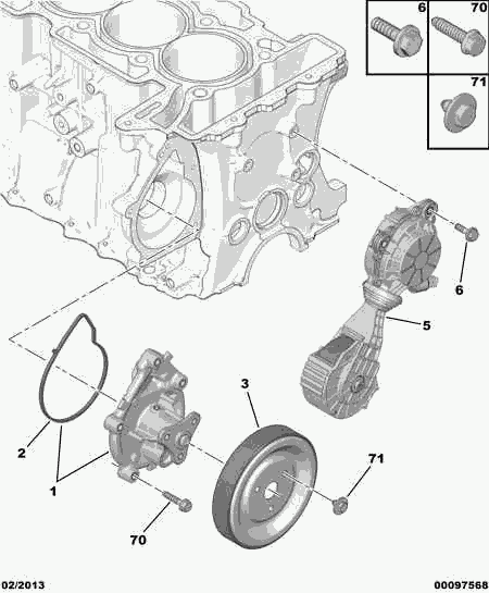 CITROËN (DF-PSA) 98 015 733 80 - WATER PUMP autodraugiem.lv